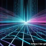 Self Attention 메커니즘의 이해 - **Prompt:** "A vibrant, abstract digital landscape representing the 'Orchestra of Data' within a sop...