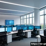 Transformer 아키텍처의 글로벌 동향 - A futuristic European research lab scene showcasing scientists collaborating on cutting-edge Transfo...